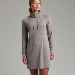 Gray Turtleneck Sweater Dress